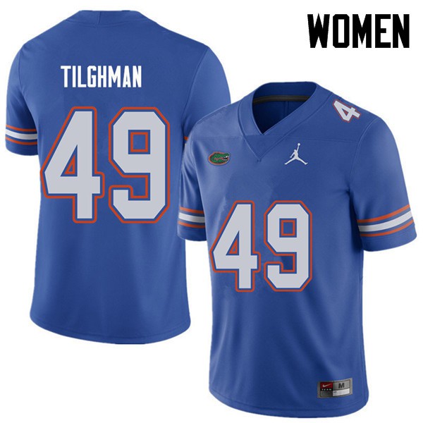 Jordan Brand Women #49 Jacob Tilghman Florida Gators College Football Jerseys Royal
